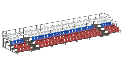 Трибуна сборно-разборная 5-ти рядная на 144 места СТ-420 Трибуна сборно-разборная 5-ти рядная на 144 места СТ-420