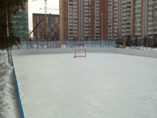 Хоккейная площадка 40х20 м стеклопластик#11