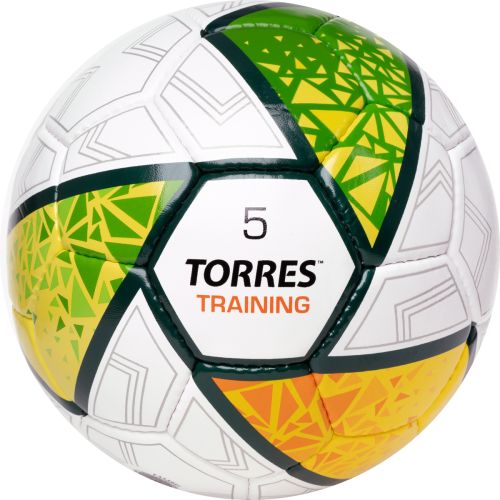 Мяч футбольный TORRES Training №5 (ПУ) бело-зел-жёлт