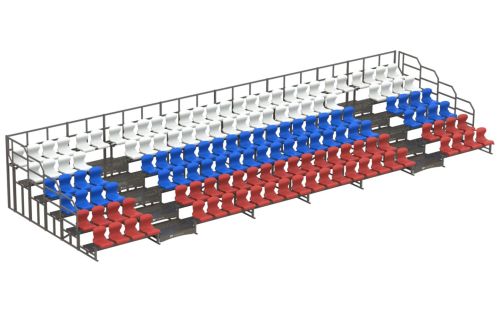 Трибуна сборно-разборная 6-ти рядная на 148 мест СТ-438 Трибуна сборно-разборная 6-ти рядная на 148 мест СТ-438