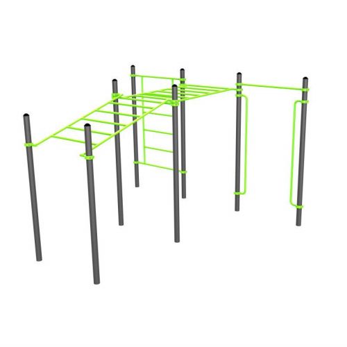 Воркаут (рукоход в подъем и клас., швед стенка, перекладина, перекладины верт.) ZAVODSPORTA W328