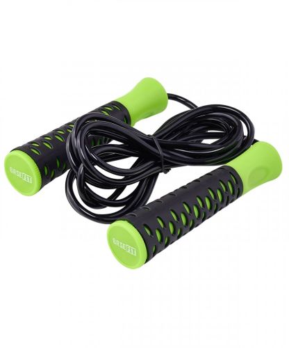 Скакалка BASEFIT RP-103 PVC 3,05 м (черный/зеленый)#4 Скакалка BASEFIT RP-103 PVC 3,05 м (черный/зеленый)#4