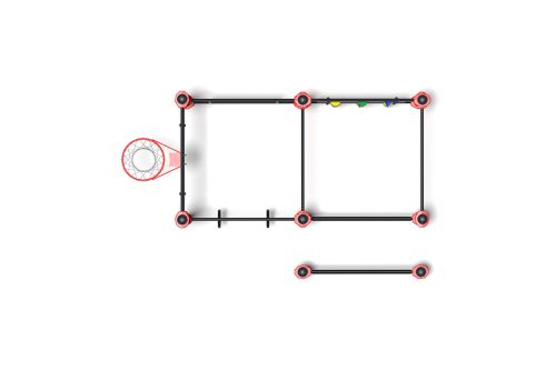 Комплекс Воркаут с баскетбольным щитом, скалодромом, гимнастическими кольцами, турниками, брусьями и шведской стенкой#3