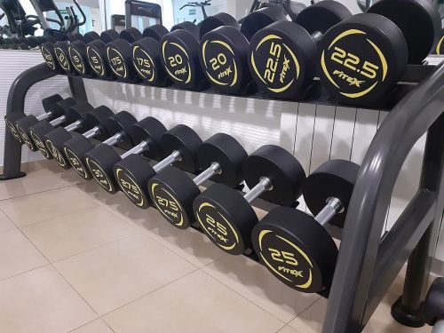 Комплект полиуретановых гантелей 12,5-35 кг (10 пар) FITEX PRO FTX-415#2