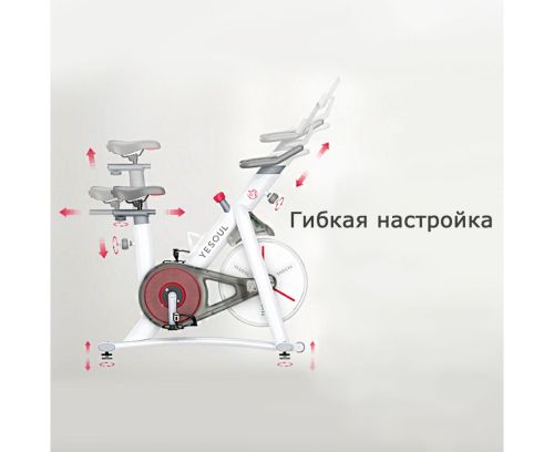 Велотренажер YESOUL Smart Spinning bike V1 PLUSE (белый)#4 Велотренажер YESOUL Smart Spinning bike V1 PLUSE (белый)#4