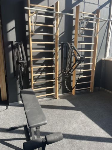 Стенка гимнастическая "Премиум" 3000х900х150мм ГОСТ (боковины из мебельного щита, березовые перекладины, в деталях) СТМ-544#7