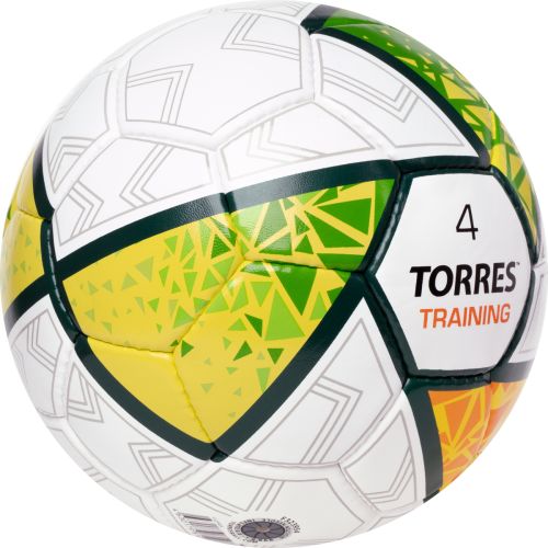 Мяч футбольный TORRES Training №4 (ПУ) бело-зел-жёлтый#3 Мяч футбольный TORRES Training №4 (ПУ) бело-зел-жёлтый#3