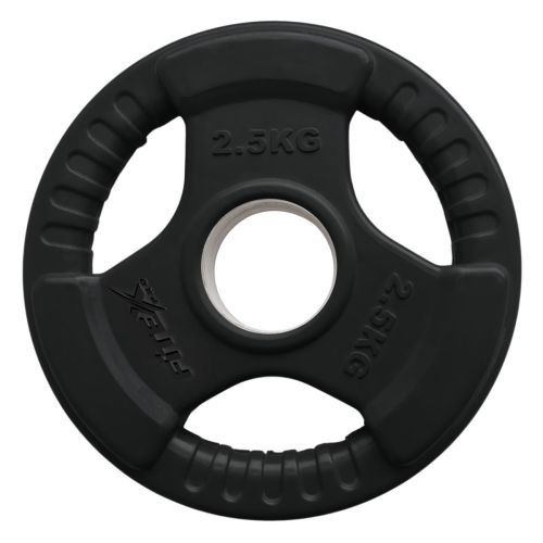 Диск олимпийский 2,5 кг обрезиненный черный с ручками V-SPORT LBH-2.5