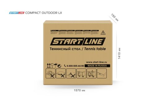 Теннисный стол START LINE Compact-2 LX Outdoor Green (с сеткой)#7