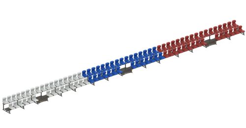 Трибуна сборно-разборная 2-х рядная на 94 места СТ-245 Трибуна сборно-разборная 2-х рядная на 94 места СТ-245