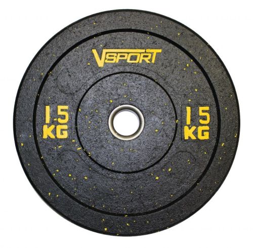 Диск бамперный черный 15 кг V-SPORT FTX-1037-15