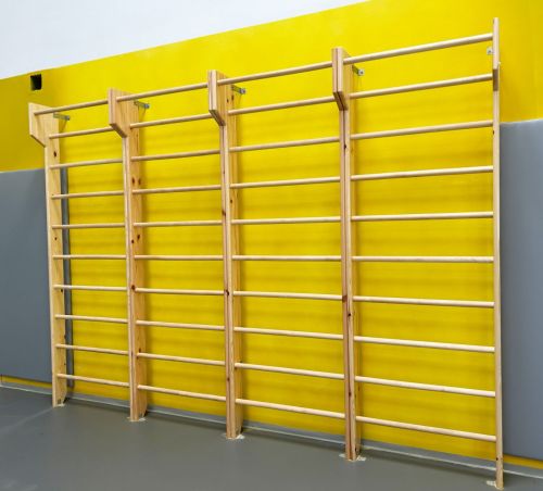 Стенка гимнастическая с выносом "Бук" 2500х900х130мм (боковины и перекладины из бука, в деталях) СТП-36 Стенка гимнастическая с выносом "Бук" 2500х900х130мм (боковины и перекладины из бука, в деталях) СТП-36