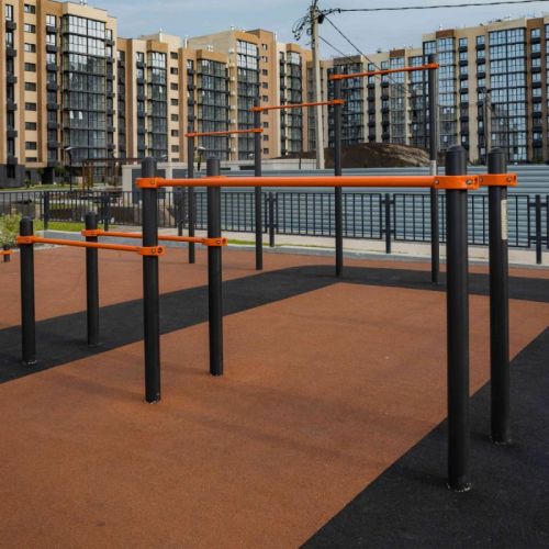 Воркаут Брусья двойные для отжиманий разноуровневые ZAVODSPORTA W210#4