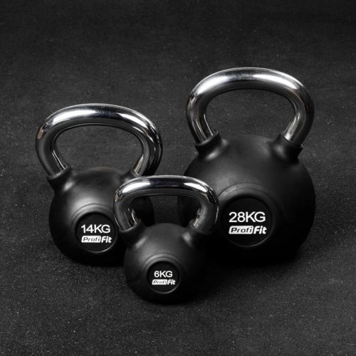 Гиря обрезиненная с хромированной ручкой PROFI-FIT#2