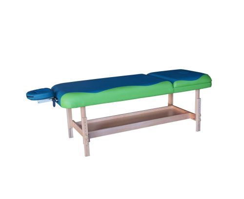 Массажный стол стационарный DFC NIRVANA SUPERIOR2 (дерев. ножки, 2 секции) бирюзовый с зеленым#2 Массажный стол стационарный DFC NIRVANA SUPERIOR2 (дерев. ножки, 2 секции) бирюзовый с зеленым#2