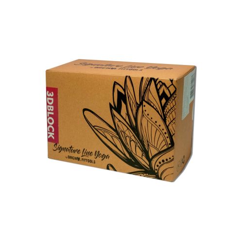 Блок для йоги трехцветный премиум Original FitTools FT-3DBLOCK#3