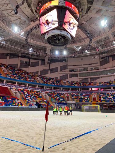 Ворота для пляжного футбола 5,5х2,2 м алюминиевые 100х120 мм стационарные SPORTWERK (SpW-AG-550-1P)#7