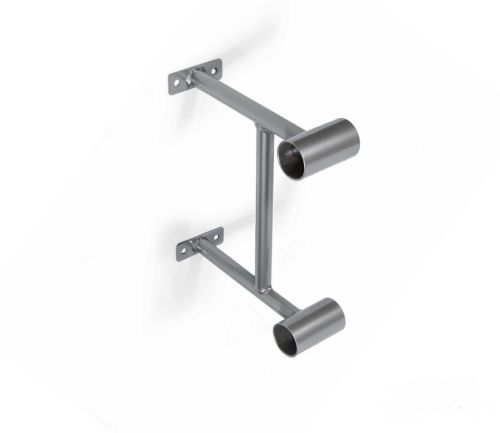 Кронштейн для хореографического (балетного) станка пристенный двухрядный (серебристый) Кронштейн для хореографического (балетного) станка пристенный двухрядный (серебристый)