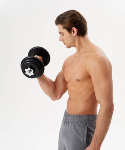 Гантель разборная обрезиненная STARFIT DB-716 20 кг#7 Гантель разборная обрезиненная STARFIT DB-716 20 кг#7