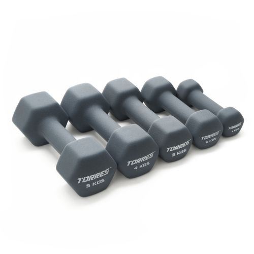 Гантель металлическая в неопреновой оболочке TORRES#6
