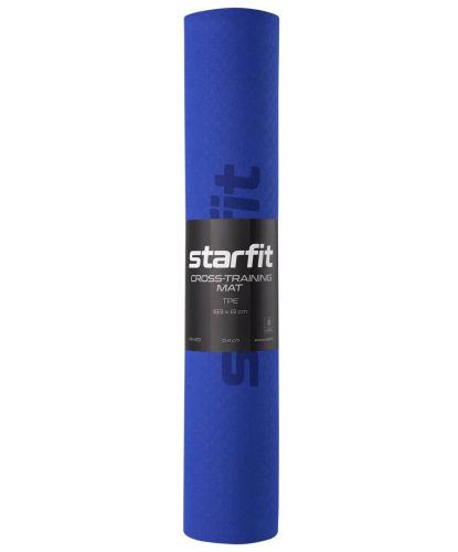 Коврик для йоги и фитнеса STARFIT FM-201 TPE 183х61х0,4 см (темно-синий/синий)#3