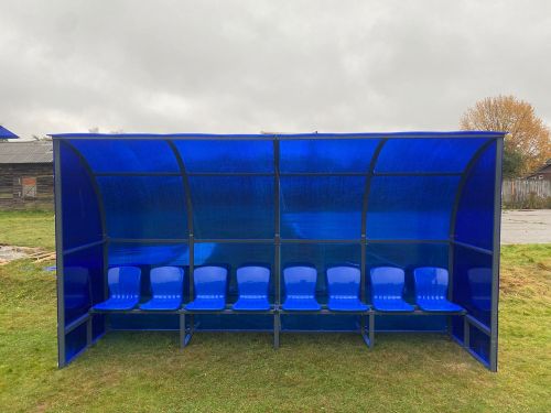 Скамейка для запасных игроков (8 мест, боковины закрыты) СТ-168#3