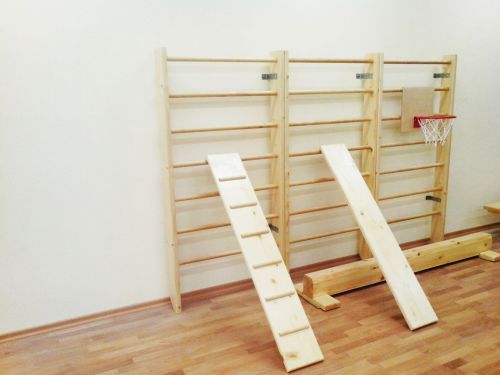 Доска наклонная гладкая 2,5 м с крюками для гимнастической стенки#2