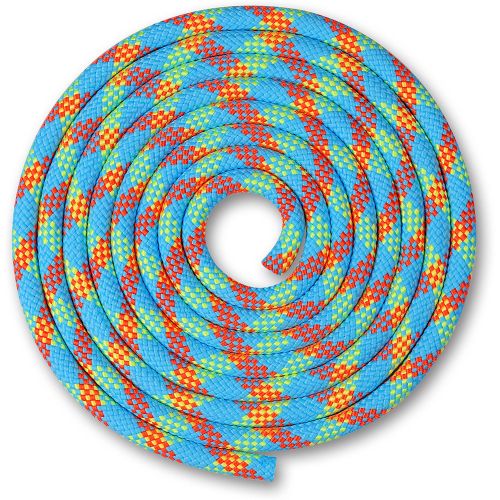 Скакалка гимнастическая INDIGO 3 м (утяжеленная) голубо-кораллово-лимонный Скакалка гимнастическая INDIGO 3 м (утяжеленная) голубо-кораллово-лимонный