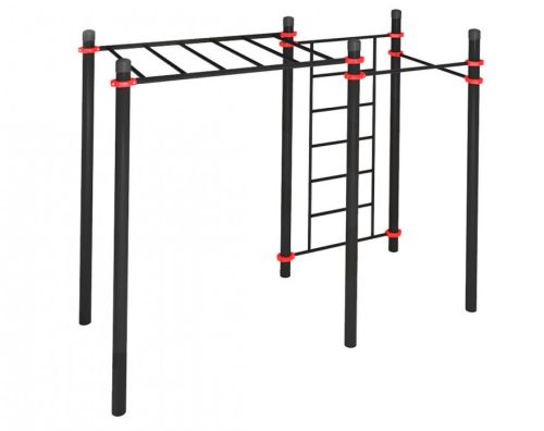 Комплекс Воркаут с рукоходом, шведской стенкой и двумя турниками#2