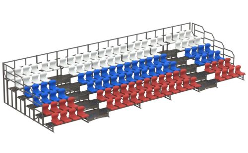 Трибуна сборно-разборная 6-ти рядная на 124 места СТ-437 Трибуна сборно-разборная 6-ти рядная на 124 места СТ-437