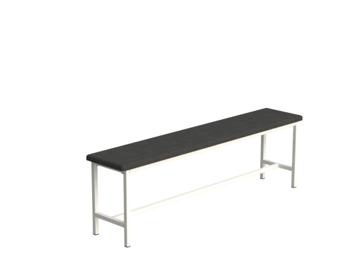 Скамейка для раздевалок без спинки полумягкая (цельная)