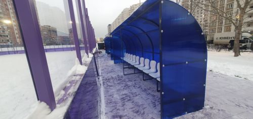 Скамейка для запасных игроков (12 мест, боковины закрыты) СТ-170#3