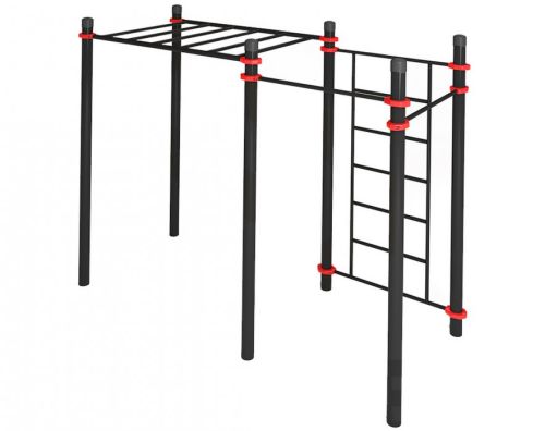 Комплекс Воркаут с рукоходом, шведской стенкой и двумя турниками