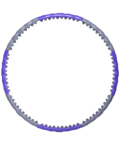 Обруч массажный разборный двухрядный STARFIT HH-107 (серый/фиолетовый)