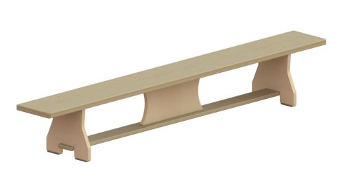 Скамейка гимнастическая "Стандарт" 2000х240х300мм (фанера 30 мм, дер. ножки) СТД-29