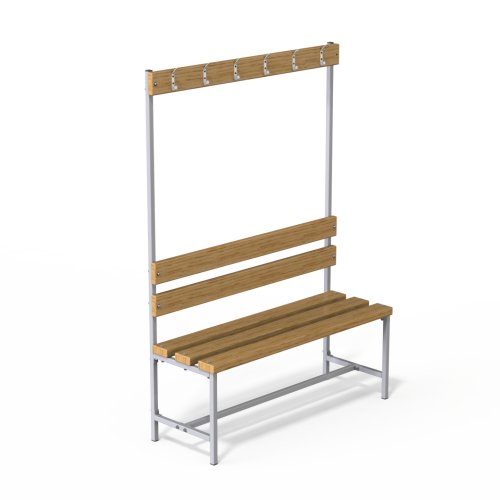 Скамейка с вешалкой для раздевалок (разборная) 2000 мм