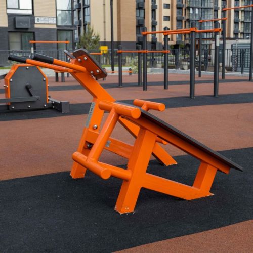 Уличный тренажер Скамья для пресса + гиперэкстензия ZAVODSPORTA Fix-1709#4