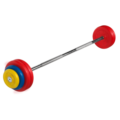 Штанга неразборная 32,5 кг цветная MB Barbell MB-BarMW-C32,5