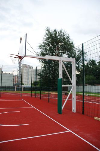 Стойка баскетбольная уличная стационарная, усиленная, вынос 2,2 м (с кольцом и сеткой) СТ-36#7 Стойка баскетбольная уличная стационарная, усиленная, вынос 2,2 м (с кольцом и сеткой) СТ-36#7