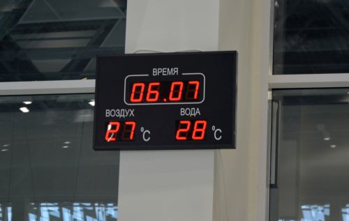 Часы-термометр с указанием t воды, воздуха 80х55см#3