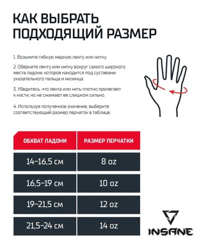 Перчатки боксерские INSANE MONTU IN23-BG500 (ПУ) синий#9