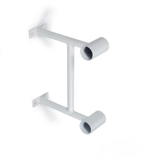 Кронштейн для хореографического (балетного) станка пристенный двухрядный (белый) Кронштейн для хореографического (балетного) станка пристенный двухрядный (белый)