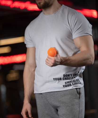 Мяч массажный BASEFIT GB-601 6 см (оранжевый)#3 Мяч массажный BASEFIT GB-601 6 см (оранжевый)#3