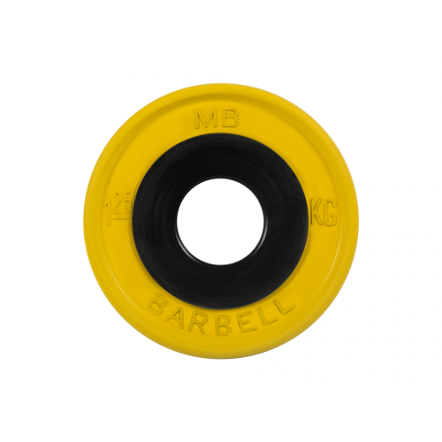 Диск обрезиненный евро-классик 1,25кг, d=51мм (желтый) MB Barbell MB-PltCE-1,25 Диск обрезиненный евро-классик 1,25кг, d=51мм (желтый) MB Barbell MB-PltCE-1,25