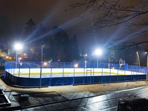 Хоккейная площадка 30х15 м стеклопластик#5