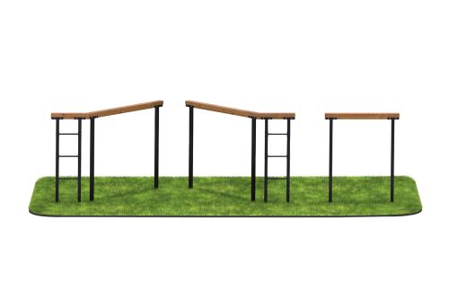 Элемент полосы препятствий Разрушенный мост из 3-х элементов#3