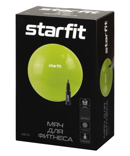 Фитбол STARFIT GB-111 75 см (антивзрыв, с насосом) кофейный#4