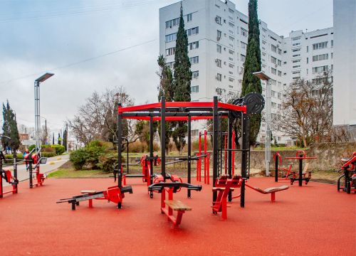 Уличная многофункциональная рама с интегрированными тренажерами FOREMAN FY-1902.6#4 Уличная многофункциональная рама с интегрированными тренажерами FOREMAN FY-1902.6#4