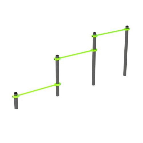Воркаут Тройной каскад турников для отжиманий и подтягиваний ZAVODSPORTA W347