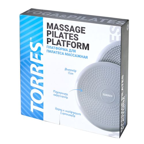 Платформа для пилатеса массажная TORRES d=33 см (голубой)#4